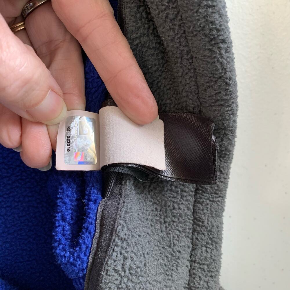 The North Face  Women's Full Zip Fleece Vest L Blue Gray Zip Pockets Warm - Picture 13 of 16